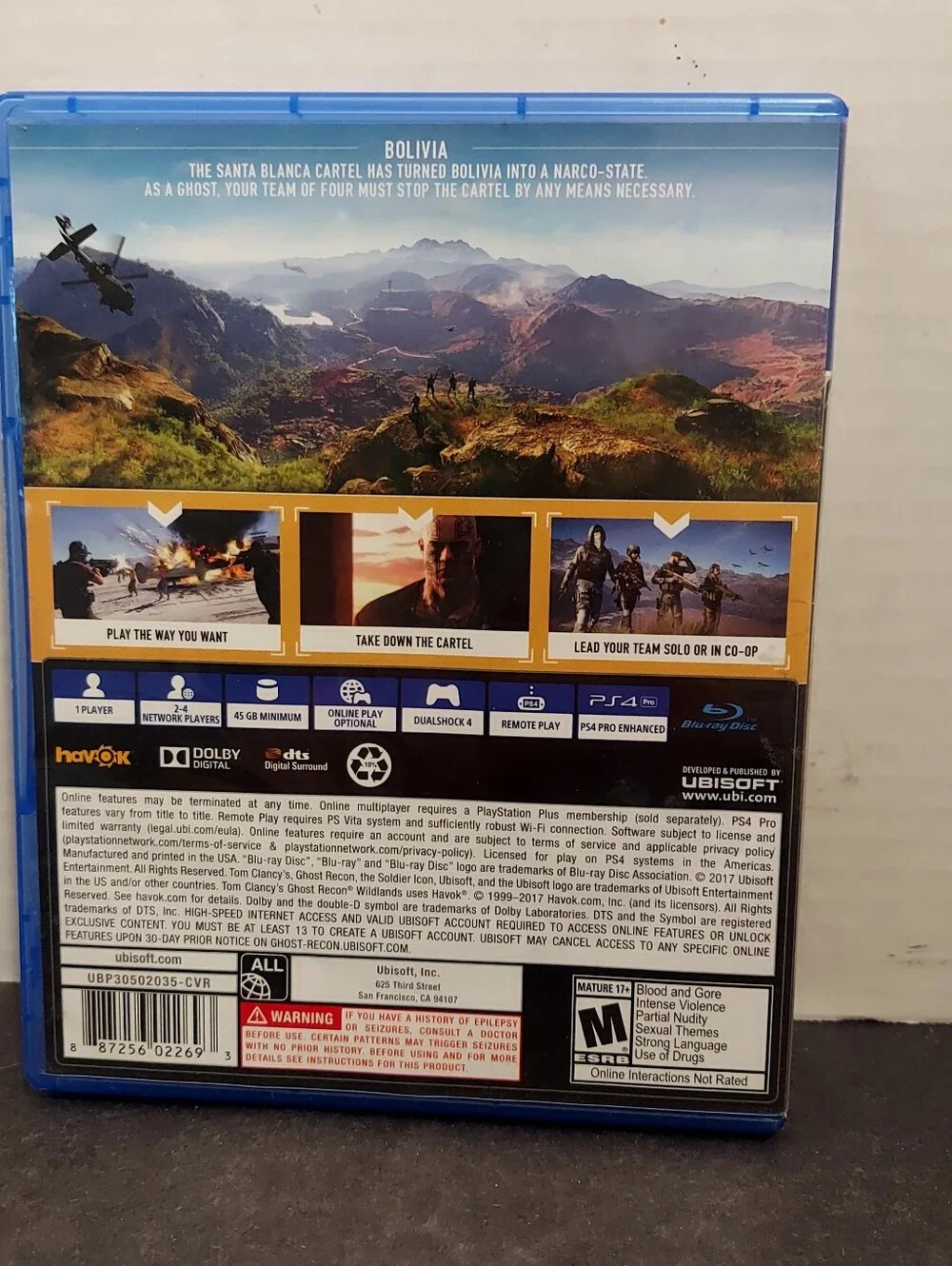 Tom Clancy's Ghost Recon: Wildlands Sony PlayStation 4 Ghost Recon Wildlands Ps4